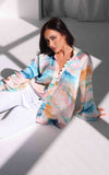 Lindal Shirt Blouse - Blue Pink Multi Print