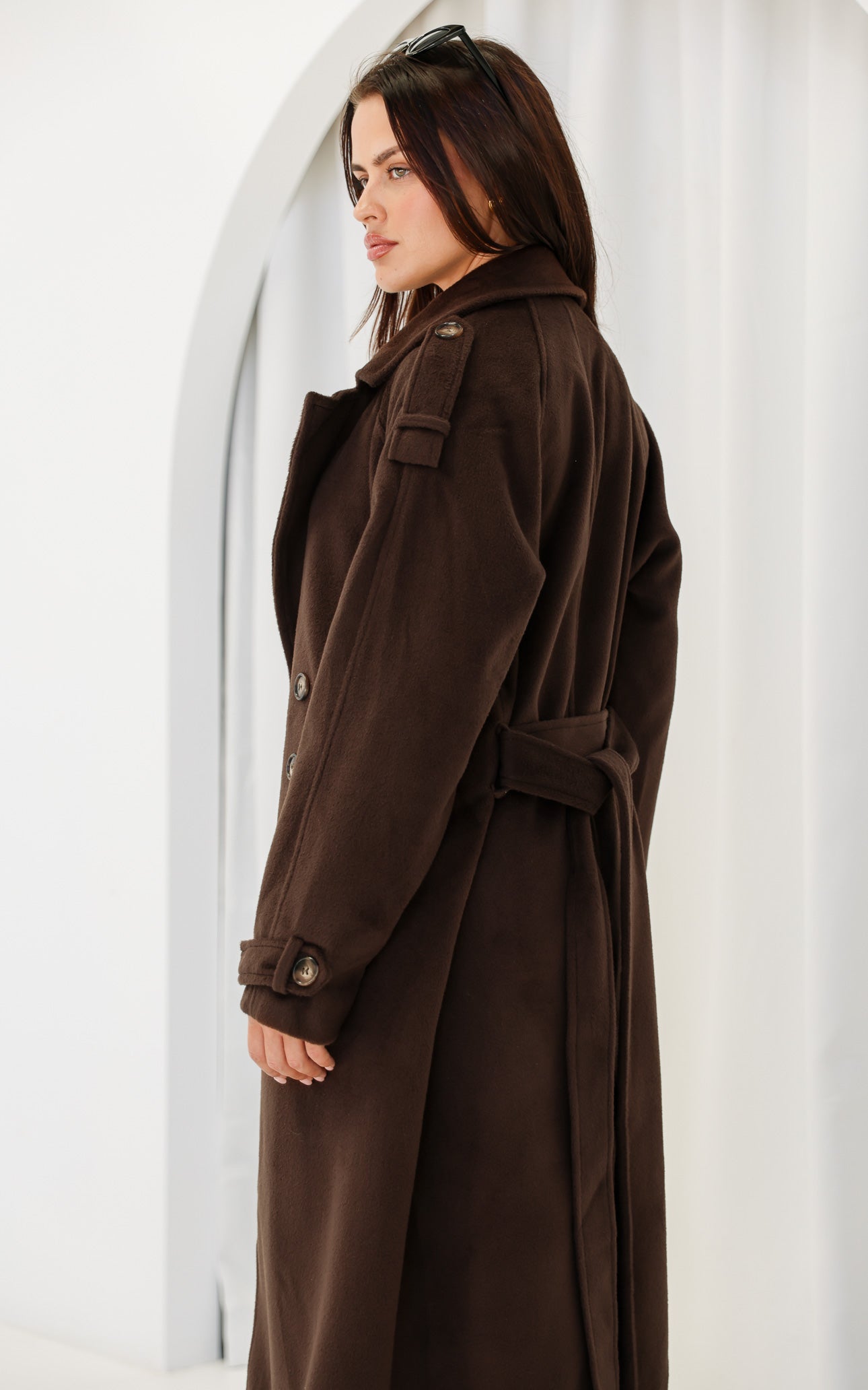 London Trench Coat - Dark Chocolate Brown