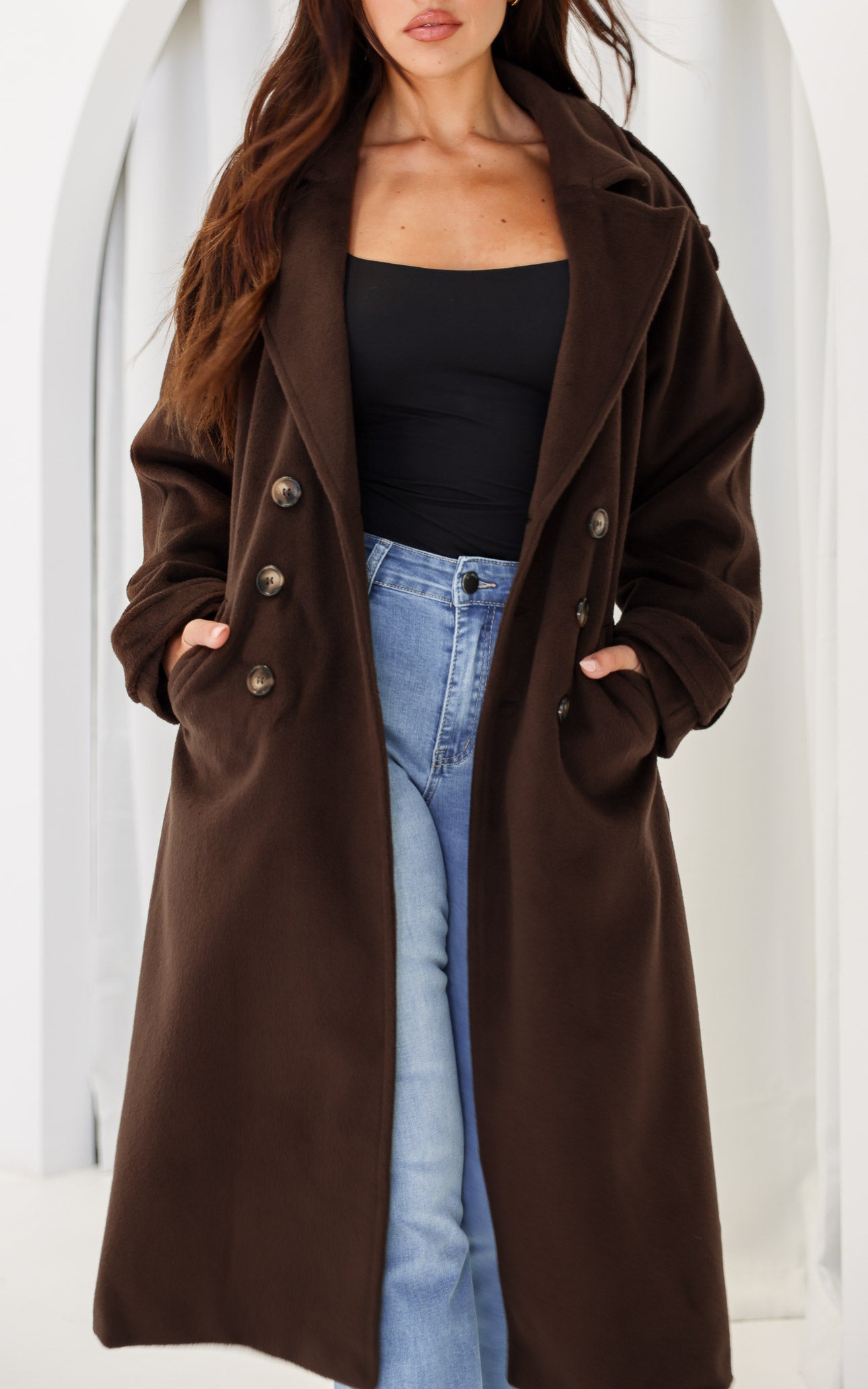 London Trench Coat - Dark Chocolate Brown