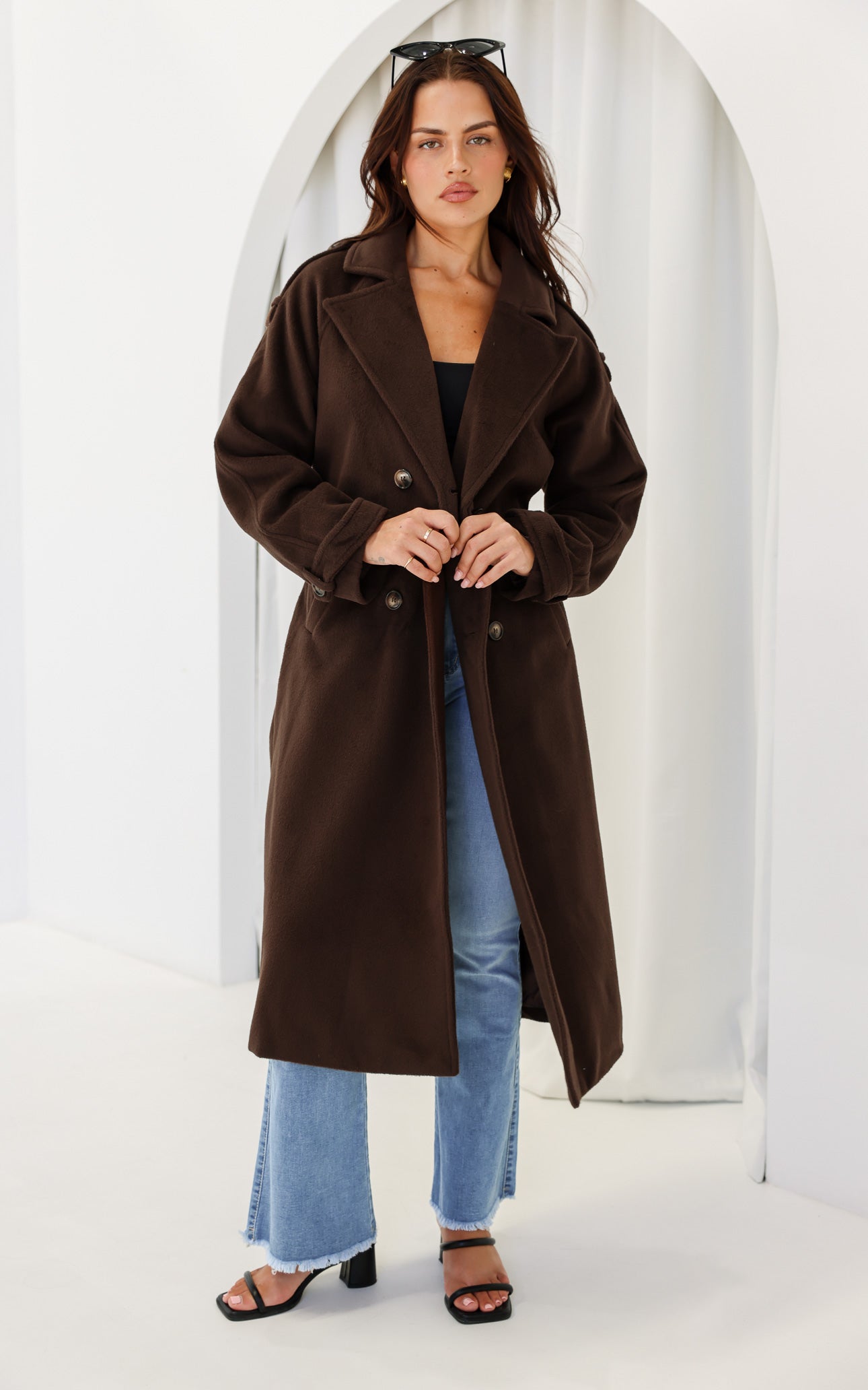 London Trench Coat - Dark Chocolate Brown