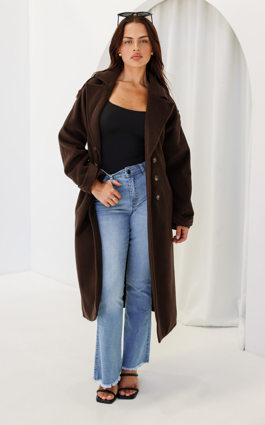 London Trench Coat - Dark Chocolate Brown