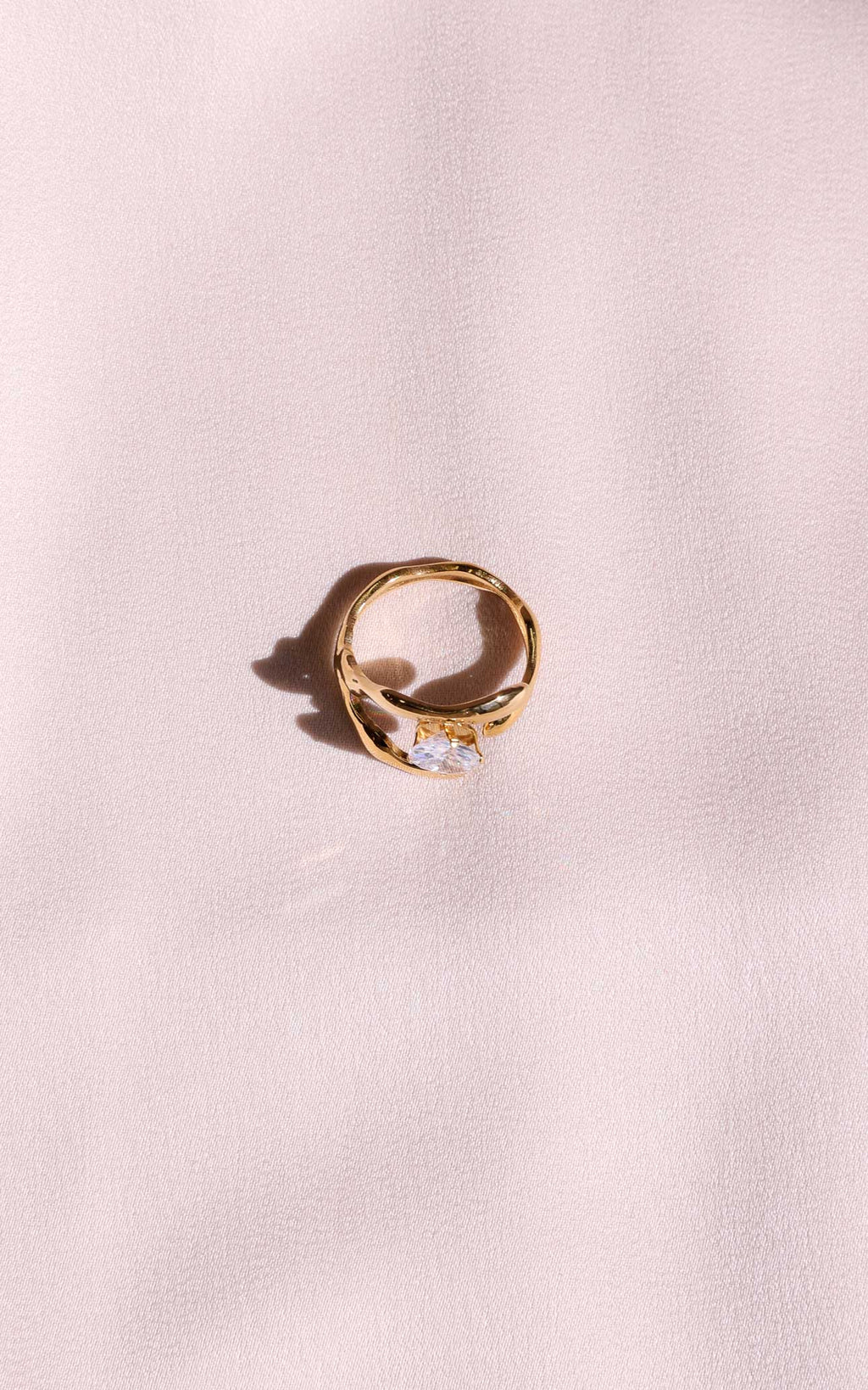 Loxley Ring - Gold Oval Stone Abstract