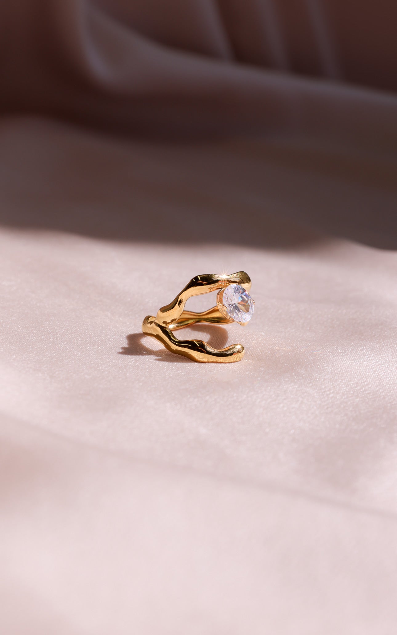 Loxley Ring - Gold Oval Stone Abstract