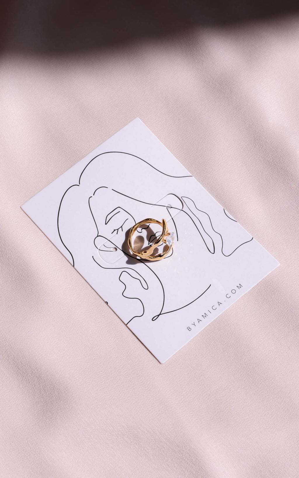 Loxley Ring - Gold Oval Stone Abstract