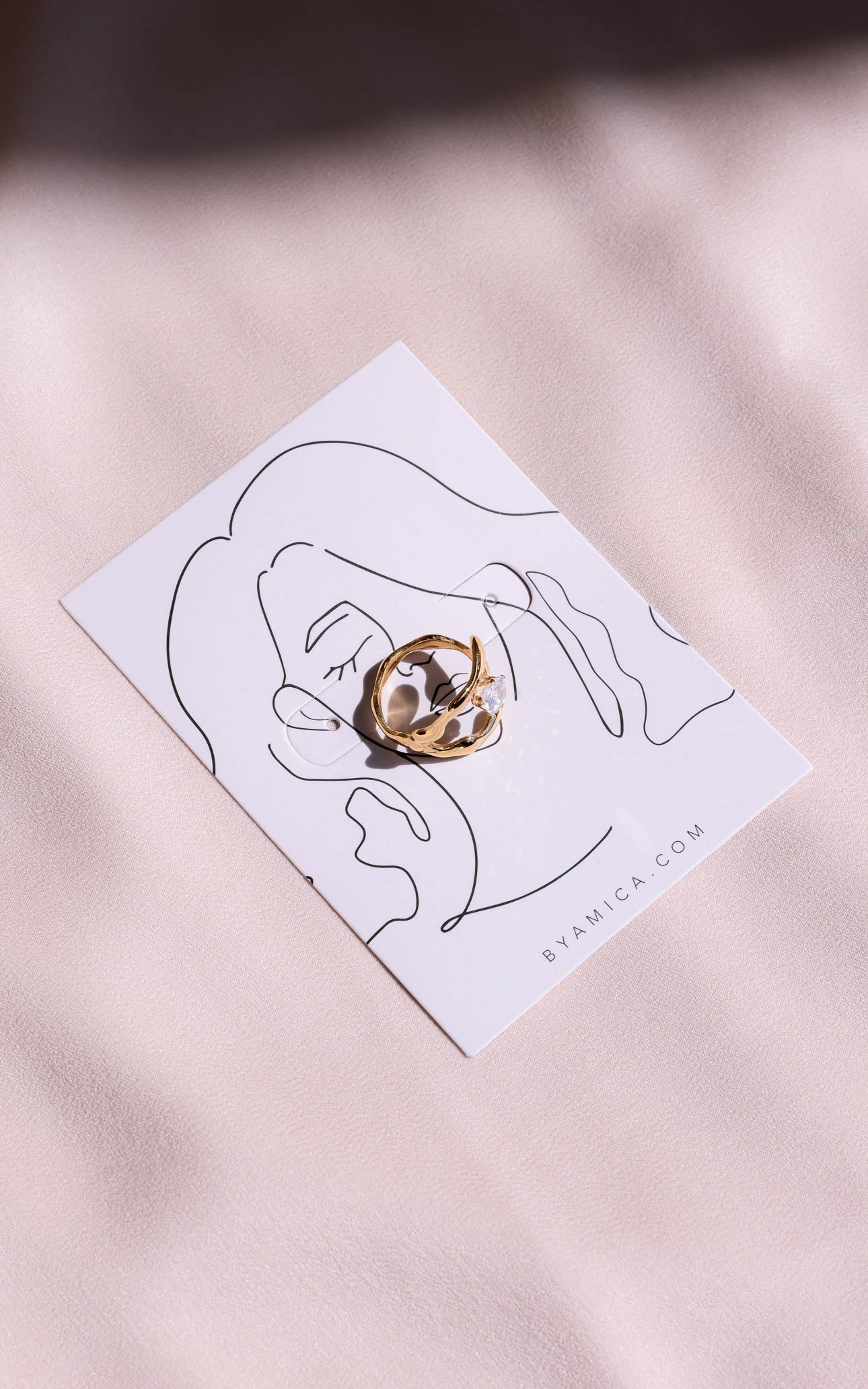 Loxley Ring - Gold Oval Stone Abstract