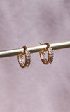 Lumi Hoop Earrings - Gold In Out Diamante