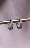 Lumi Hoop Earrings - Silver In Out Diamante