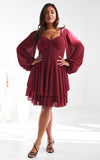 Lydia Dress - Ruby Wine