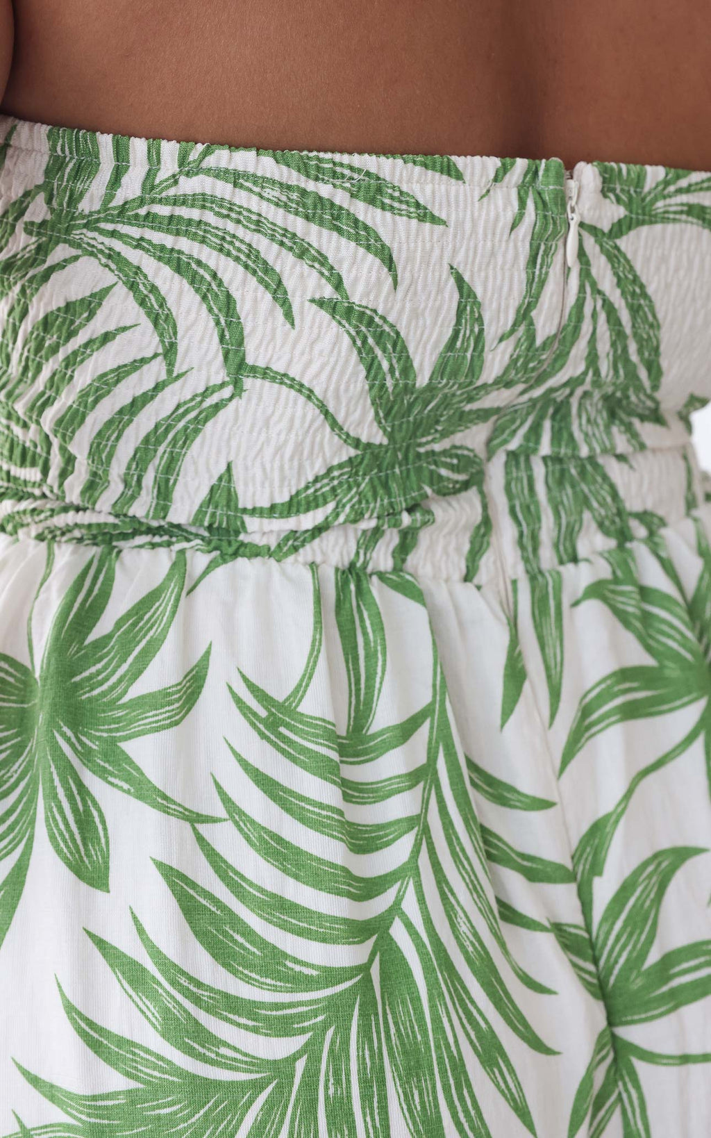 Lyra Maxi Dress - Green Leaf Print