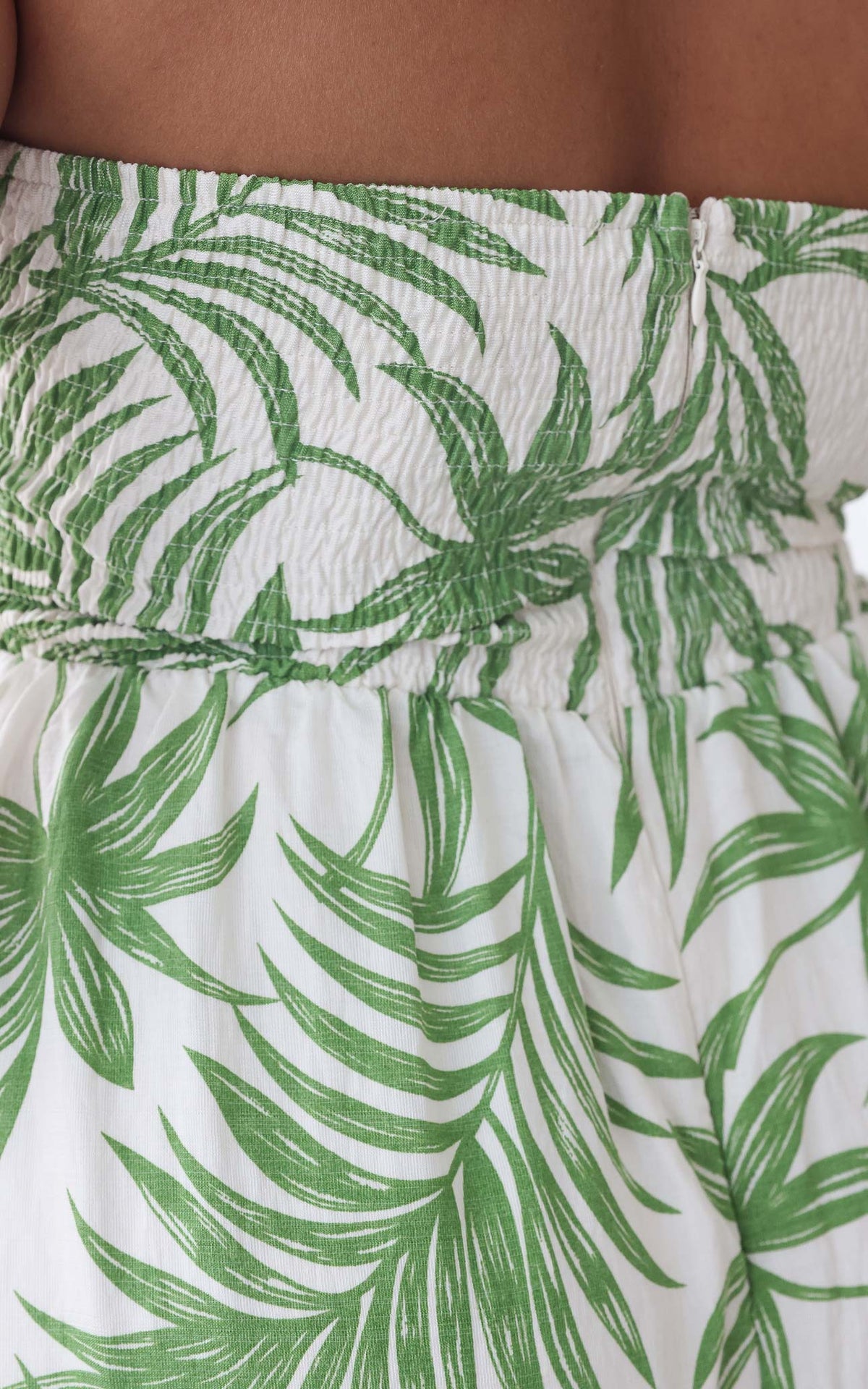 Lyra Maxi Dress - Green Leaf Print
