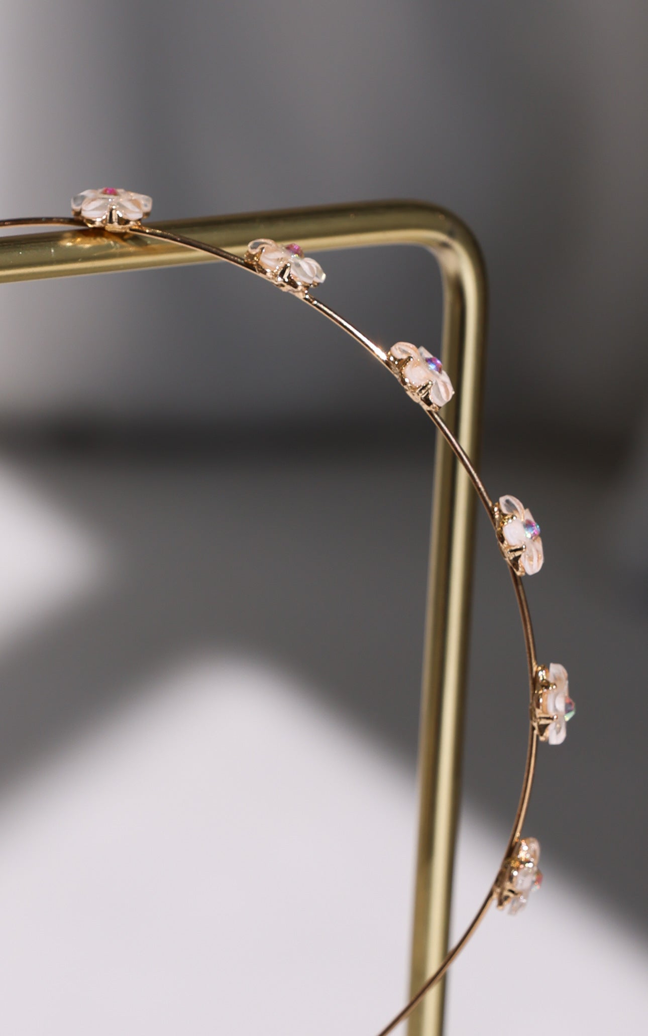 Leia Headband - Gold Pearled Ivory Flower