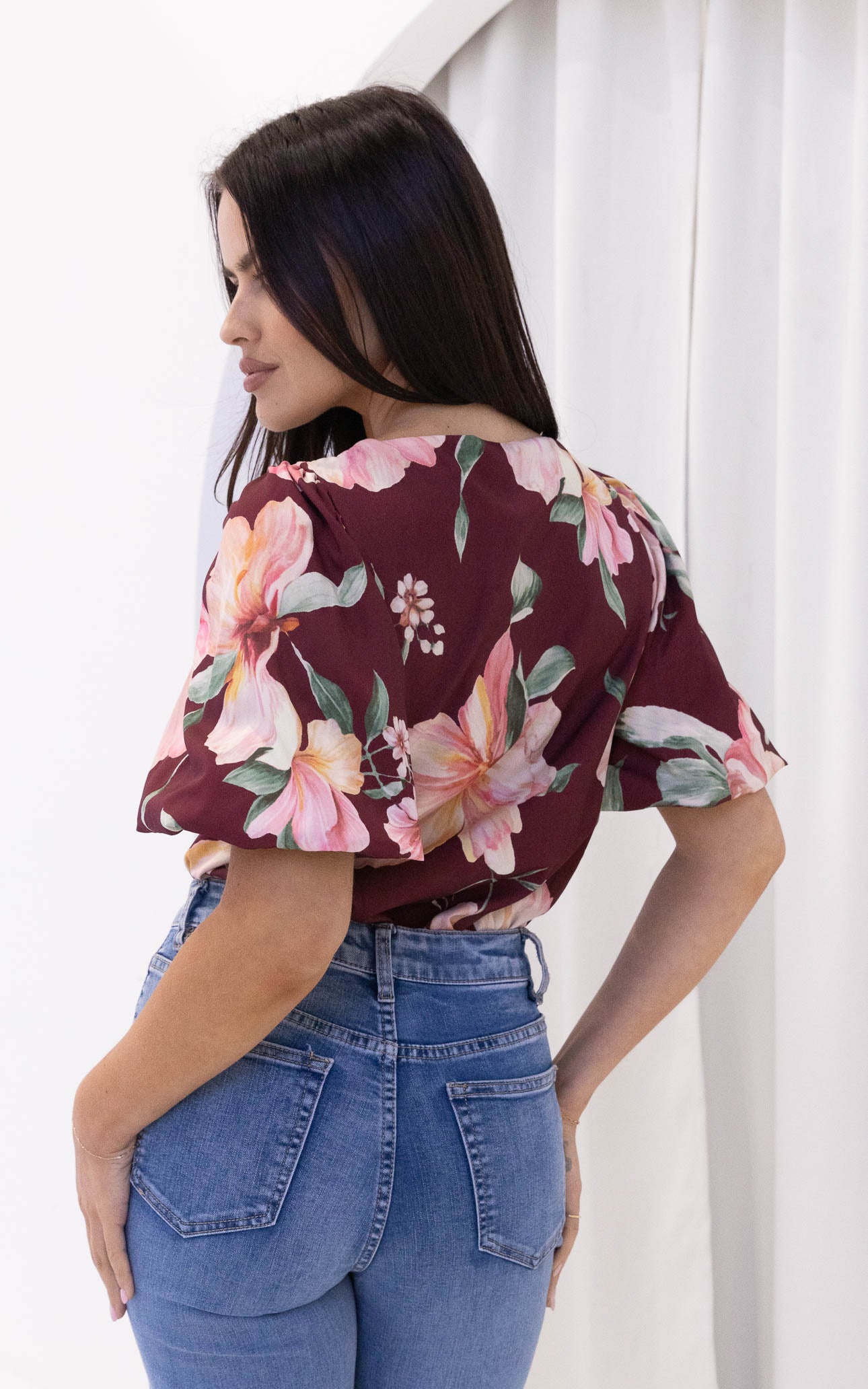 Liam Bodysuit - Wine Floral