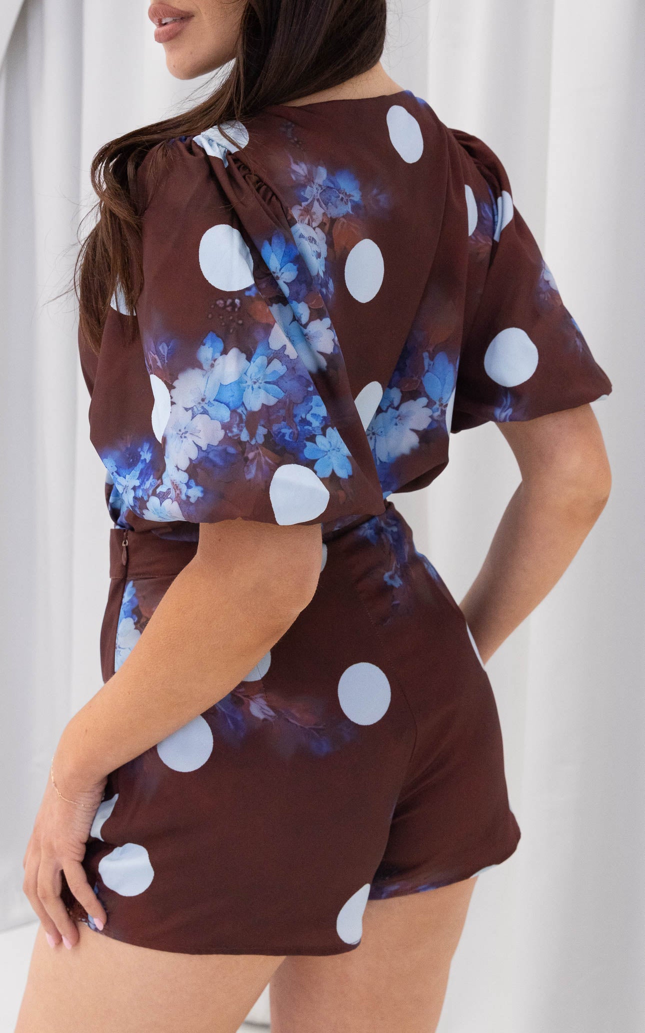 Liam Bodysuit - Chocolate Brown Multi Print