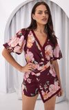 Liam Bodysuit - Wine Floral