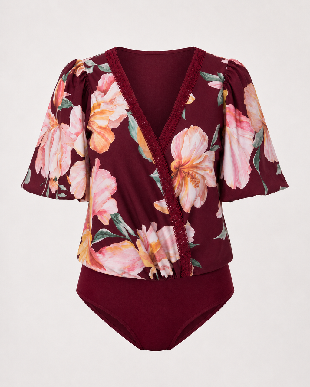Liam Bodysuit - Wine Floral