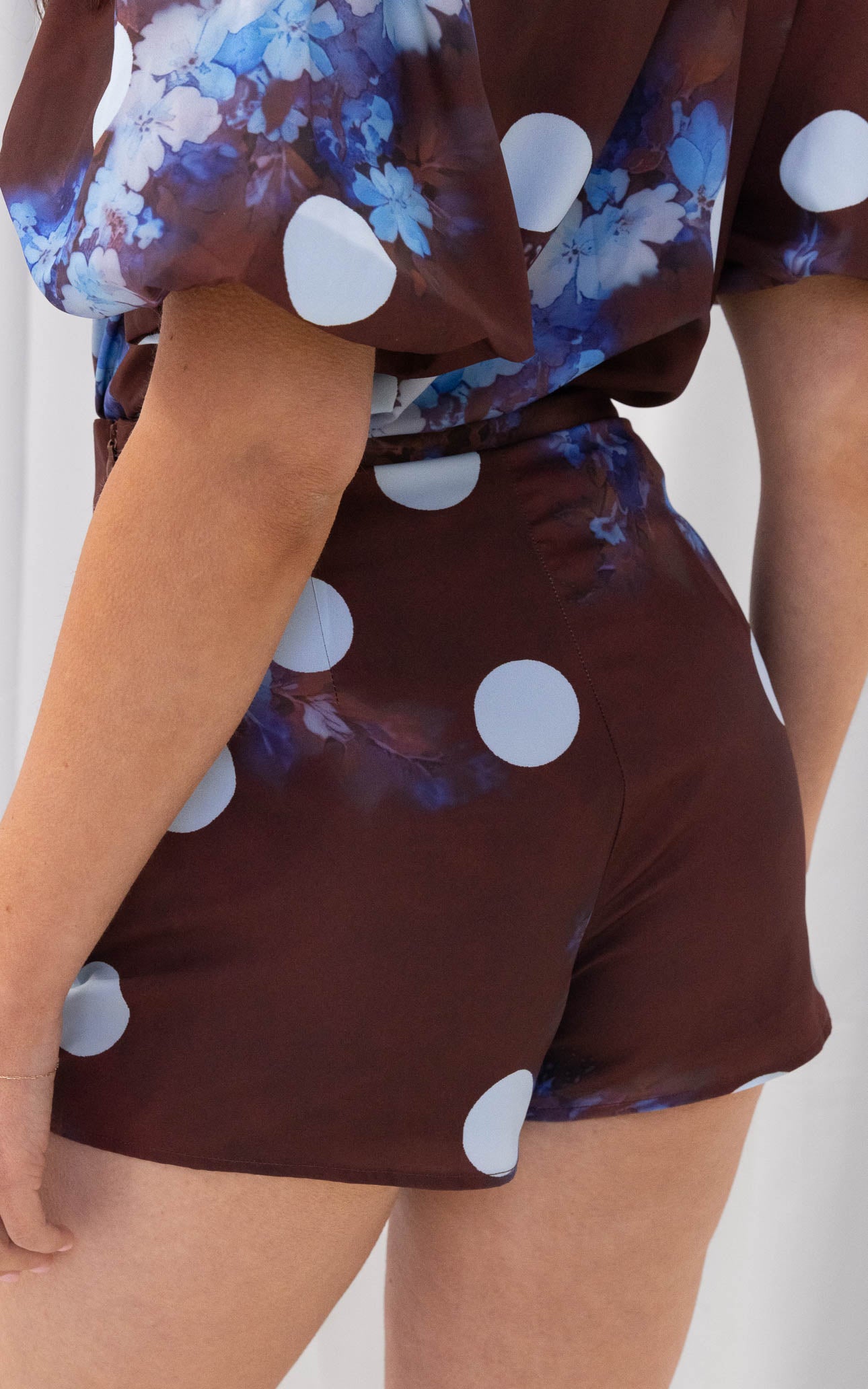 Liam Mini Skort - Chocolate Brown Multi Print