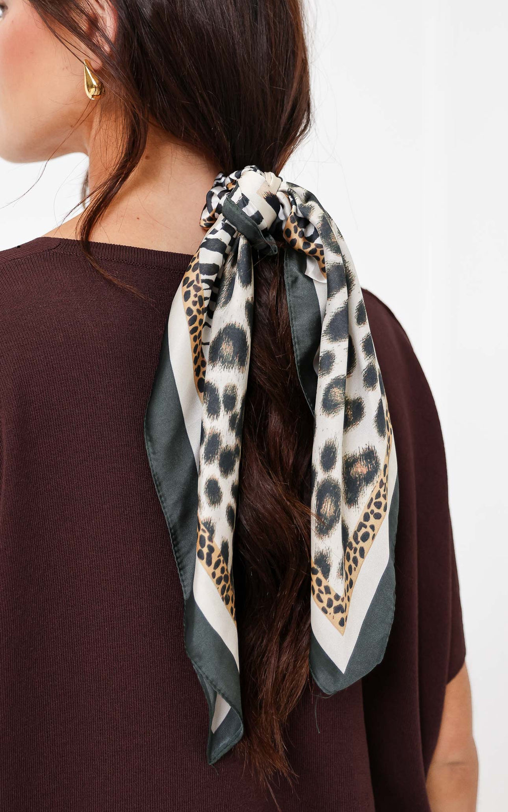 Lombardi Square Bandana - Green Animal Multi Print