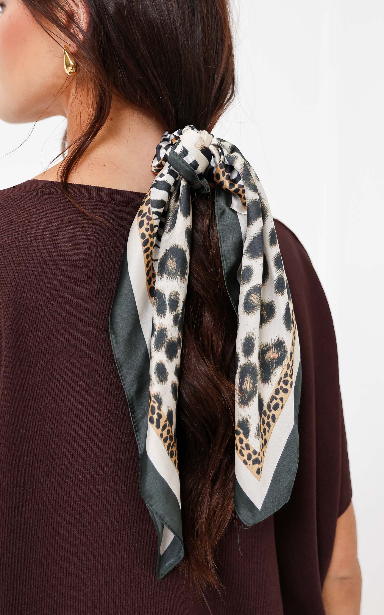 Lombardi Square Bandana - Green Animal Multi Print