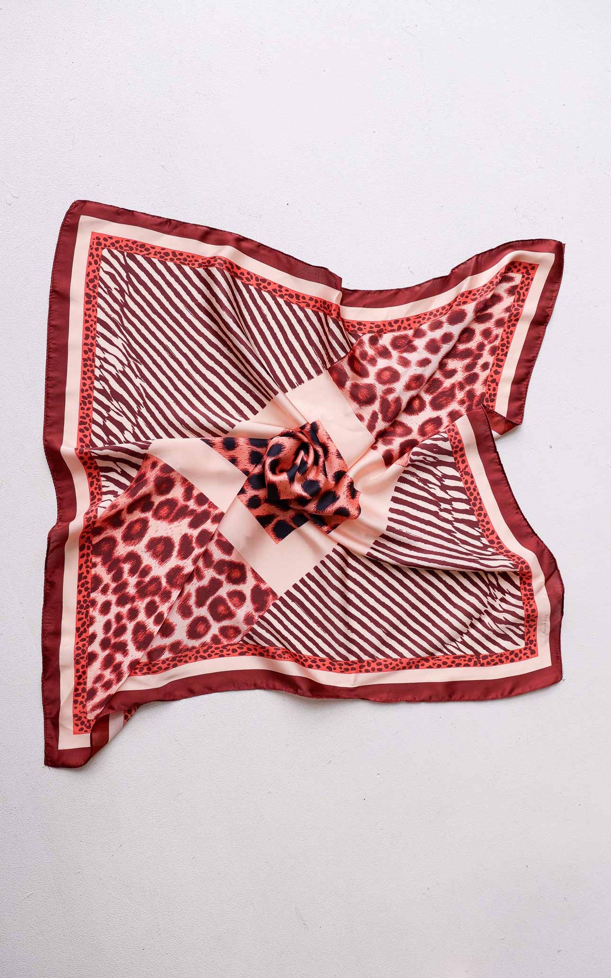 Lombardi Square Bandana - Wine Animal Multi Print