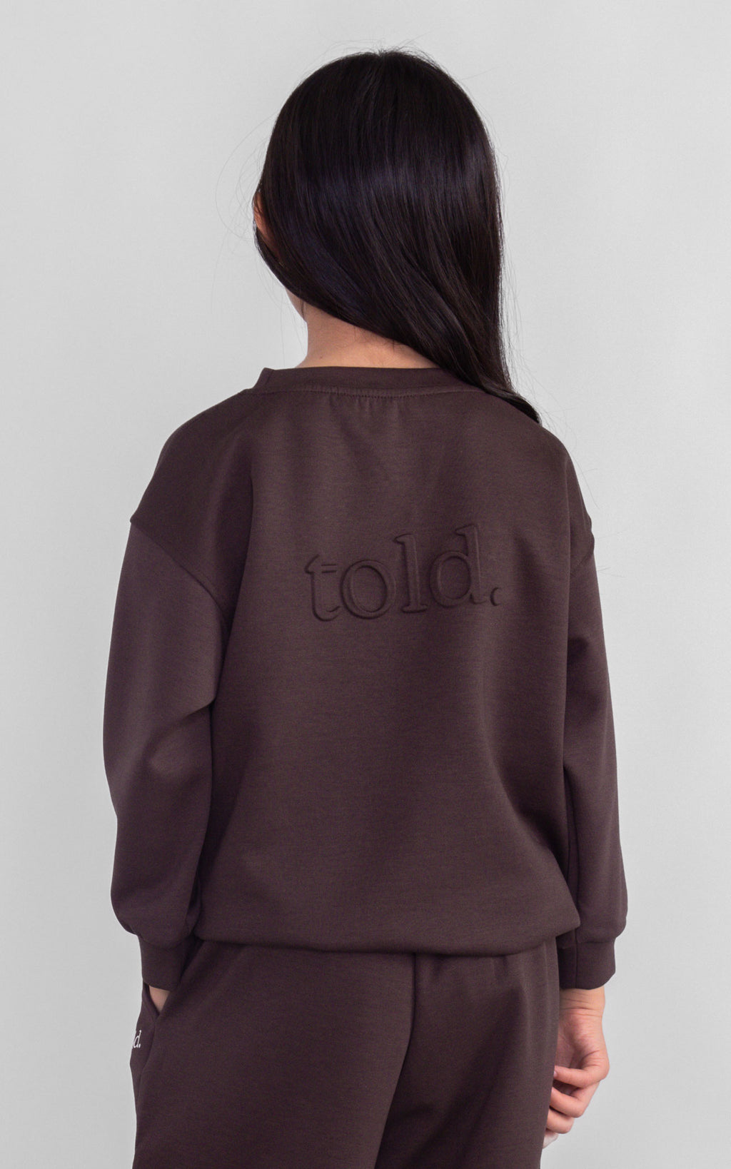 Luca Kids Crew Neck Jumper - Chocolate Brown