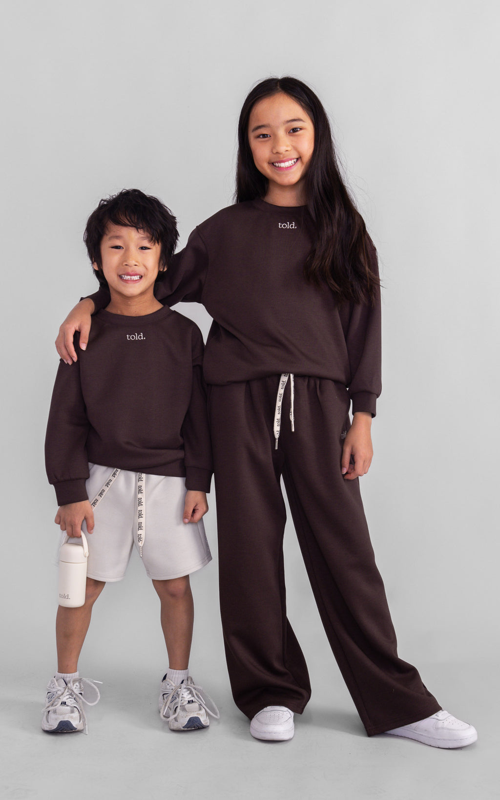 Luca Kids Crew Neck Jumper - Chocolate Brown