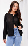 Lumiere Diamante Knit Cardigan - Black