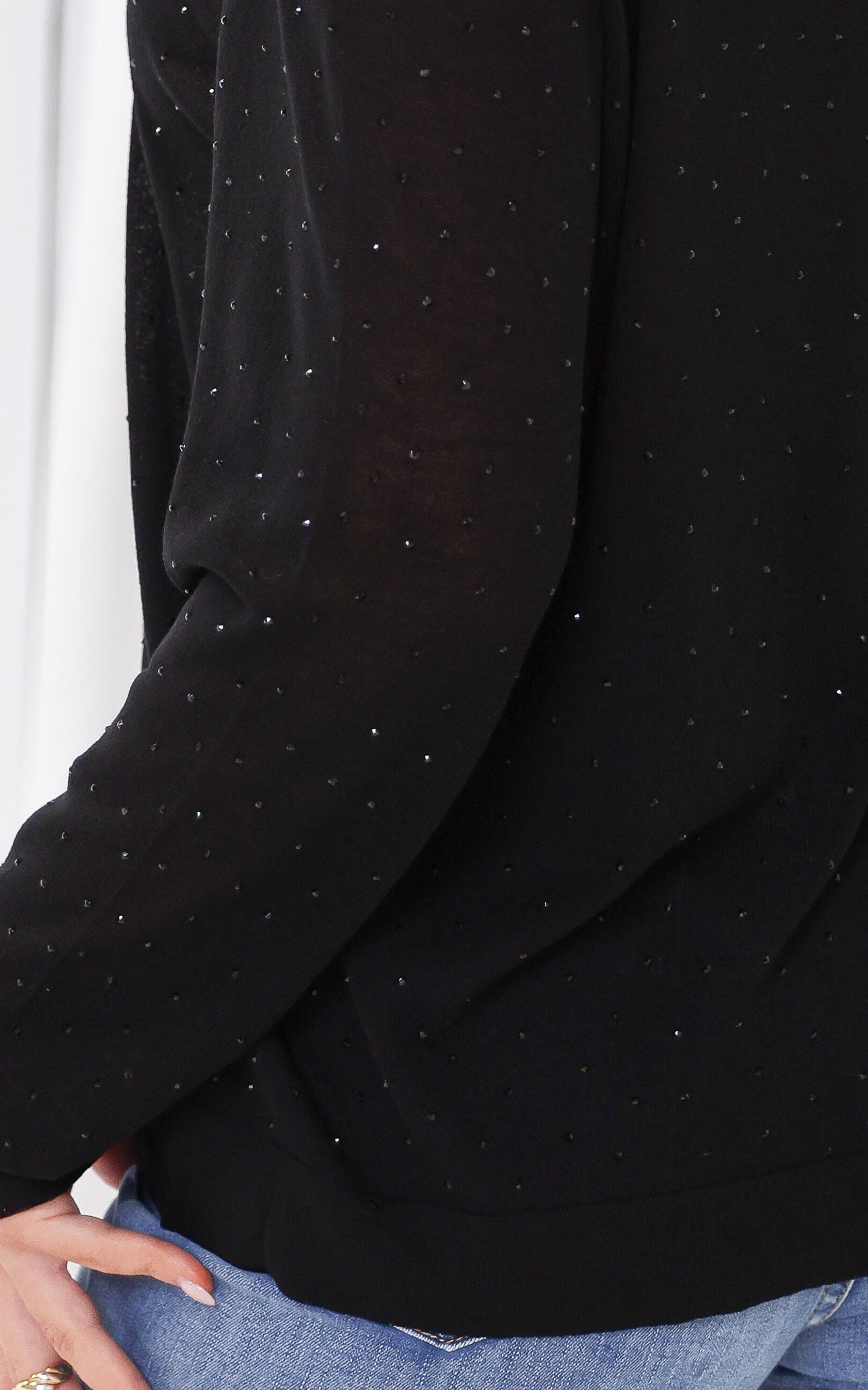 Lumiere Diamante Knit Cardigan - Black