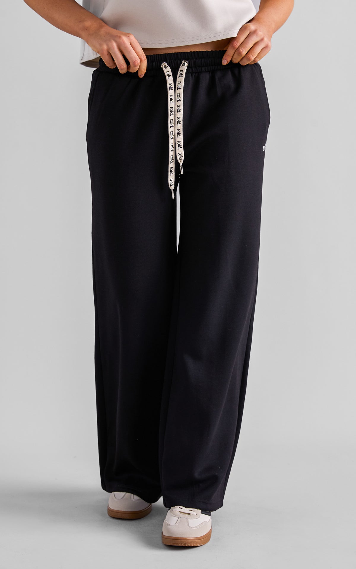 Luther Unisex Wide Leg Trackpants - Black