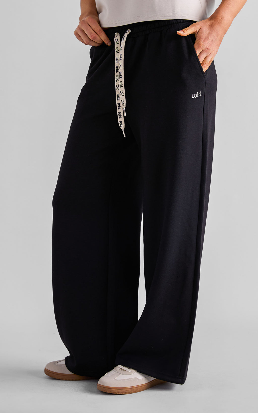 Luther Unisex Wide Leg Trackpants - Black