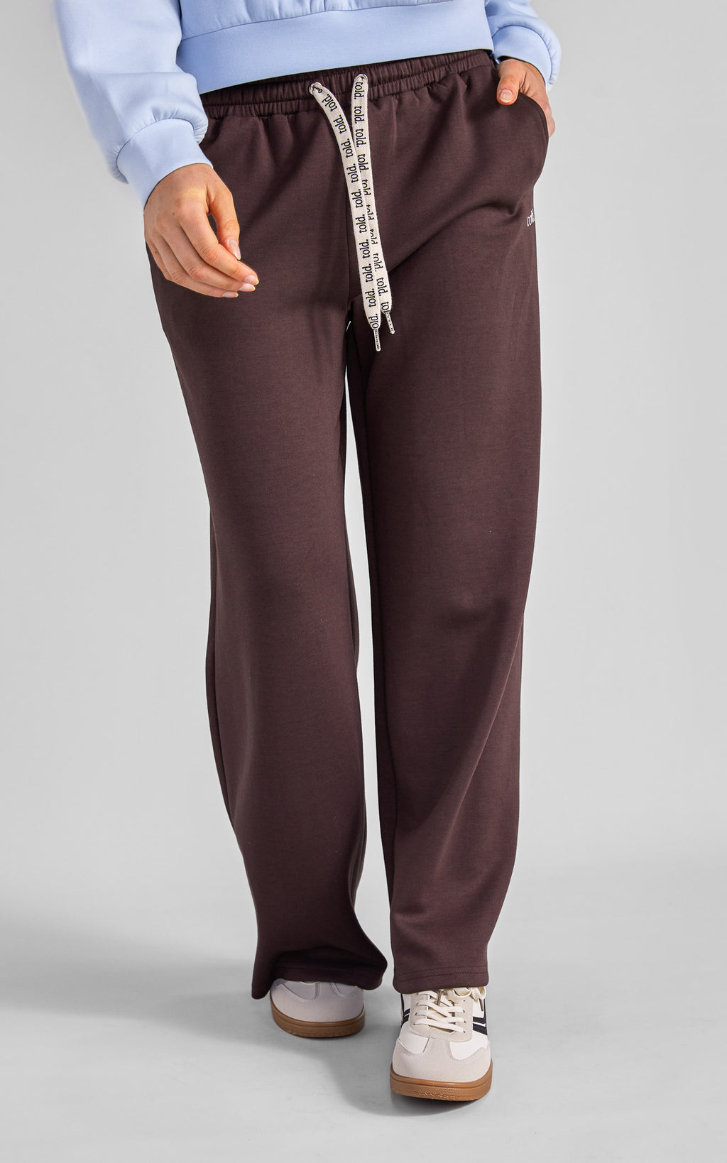 Luther Unisex Wide Leg Trackpants - Chocolate Brown