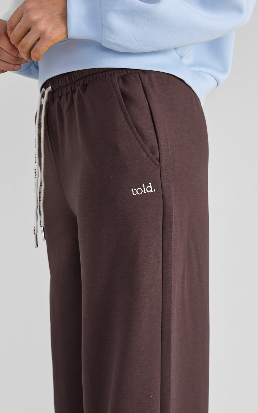 Luther Unisex Wide Leg Trackpants - Chocolate Brown