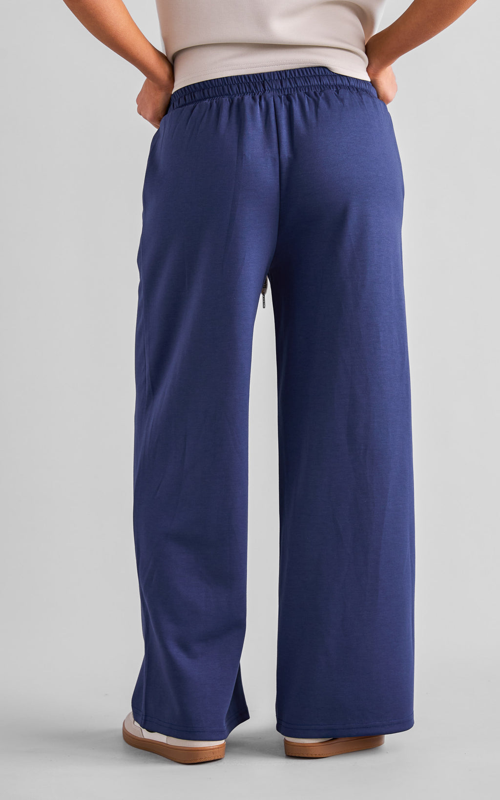 Luther Unisex Wide Leg Trackpants - Navy