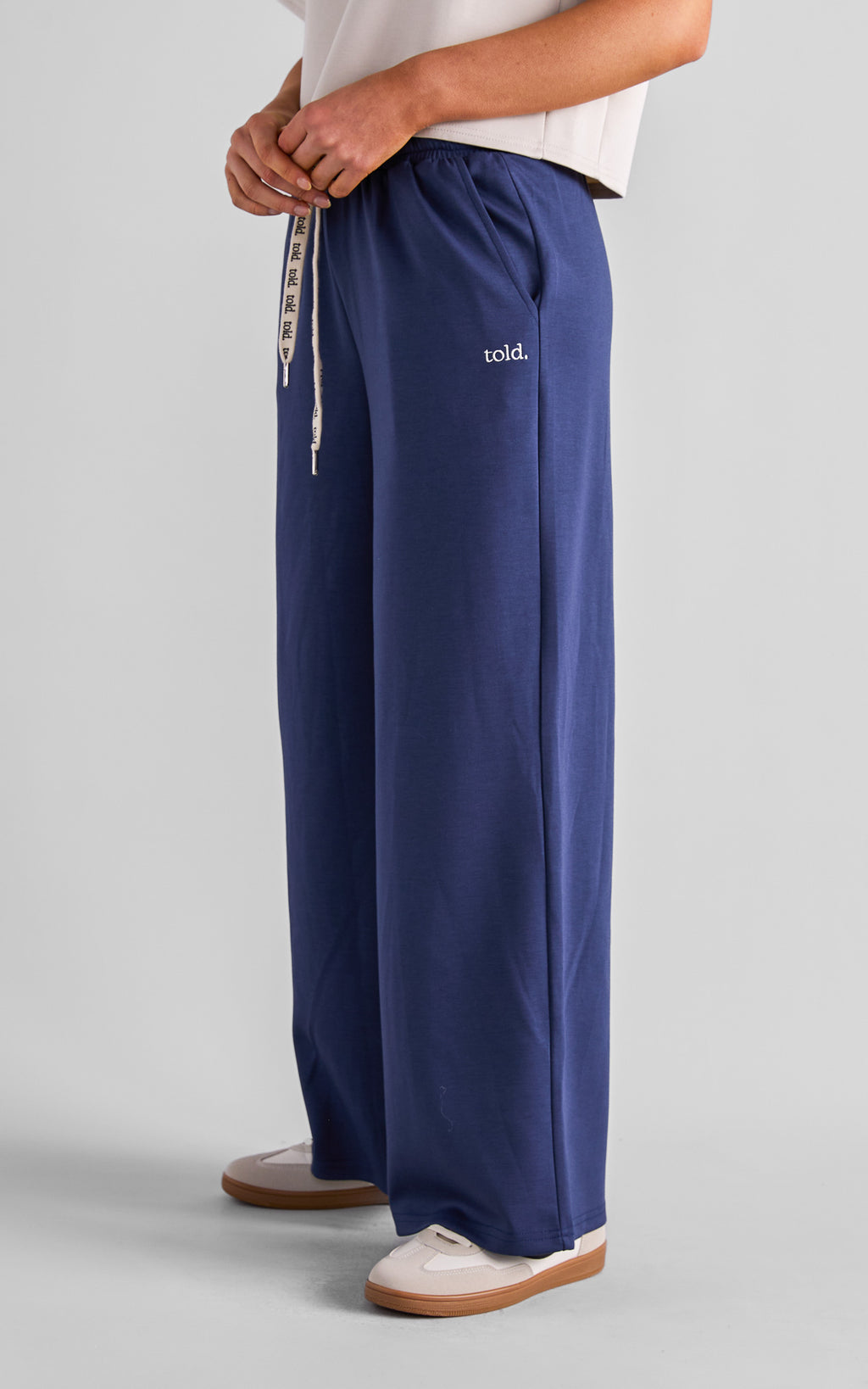 Luther Unisex Wide Leg Trackpants - Navy