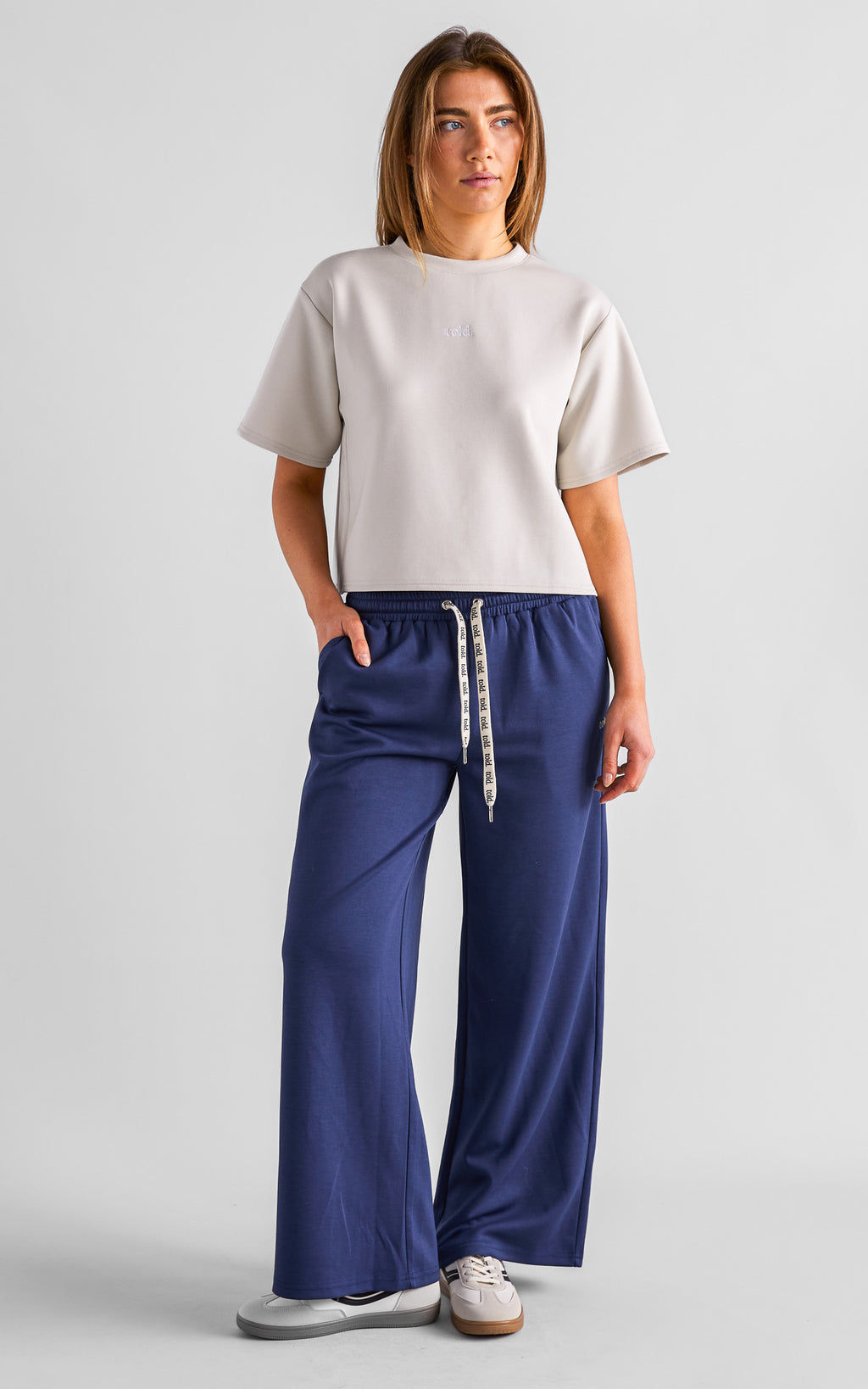 Luther Unisex Wide Leg Trackpants - Navy