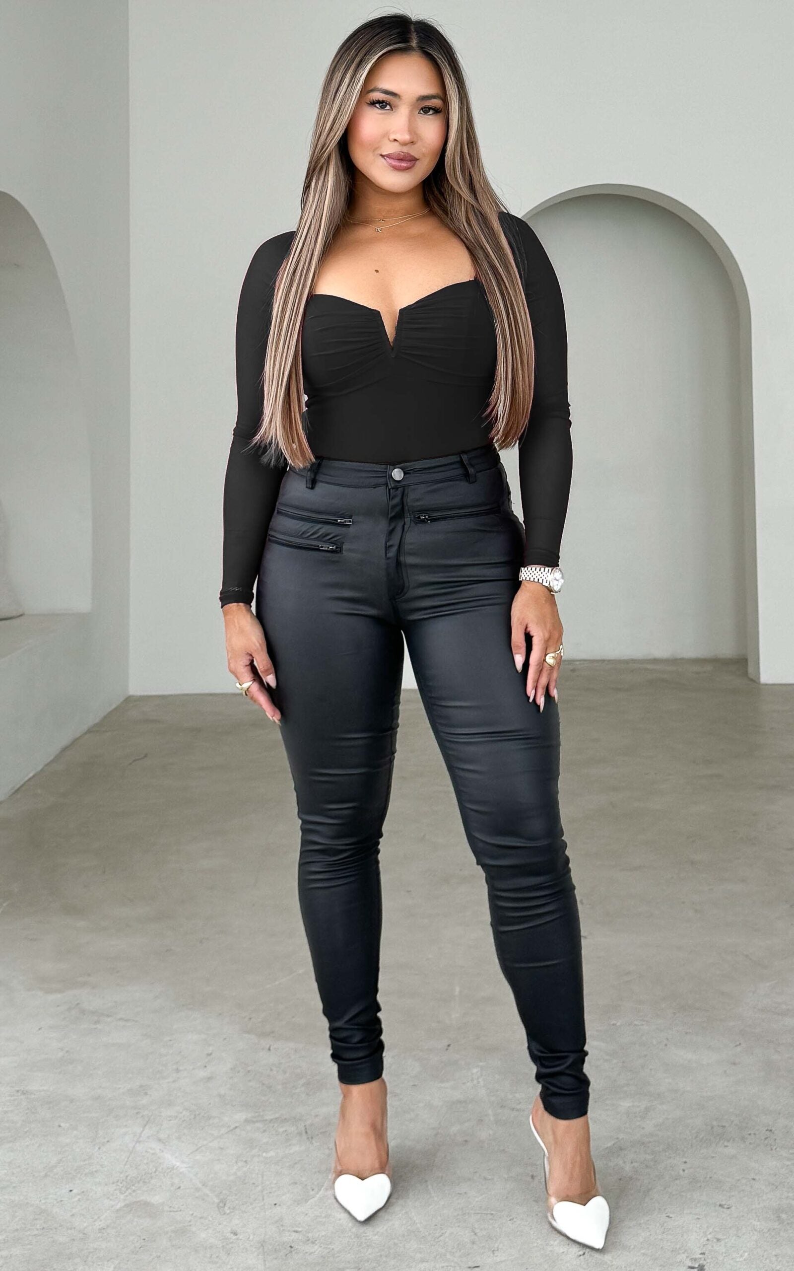 Madison Mesh Bodysuit - Black