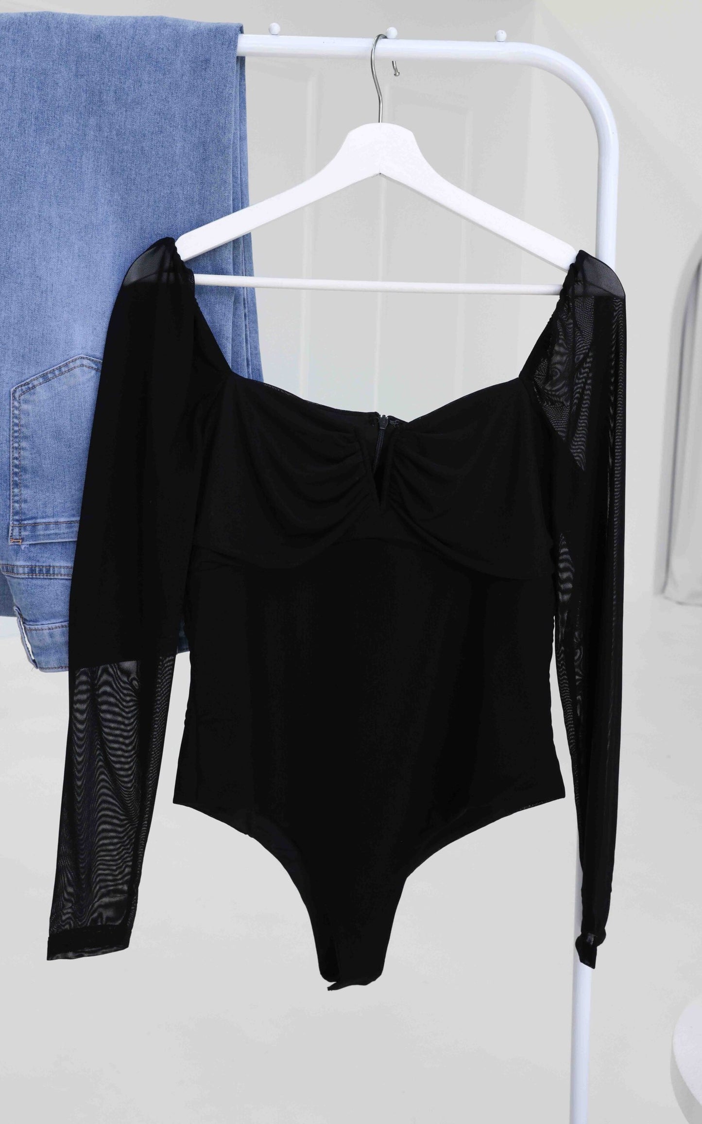 (Preorder) Madison Mesh Bodysuit - Black