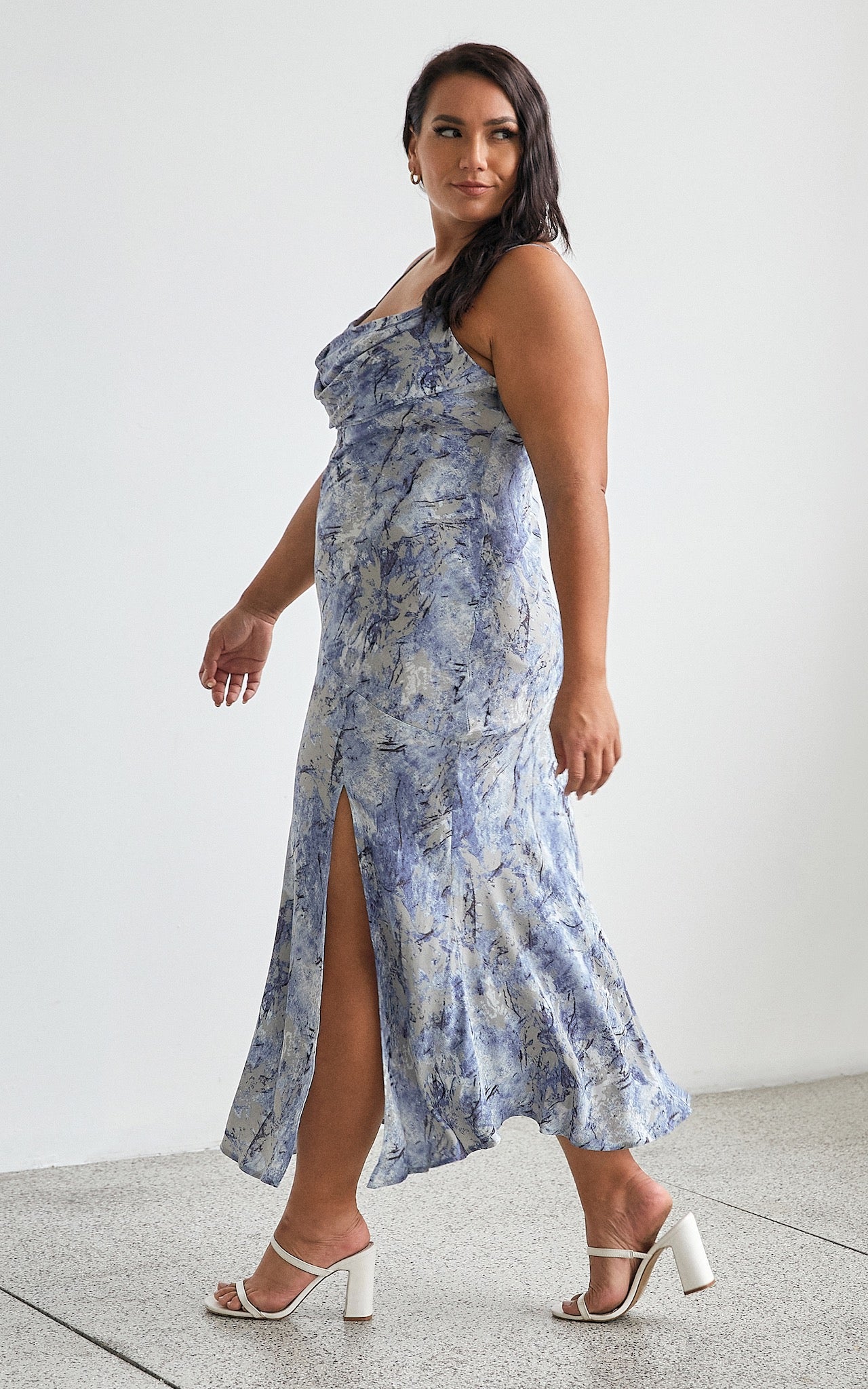 Mamacita Midi Dress - Blue Print