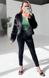 Margot Faux Fur Jacket - Black