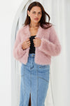 Margot Faux Fur Jacket - Dusty Pink