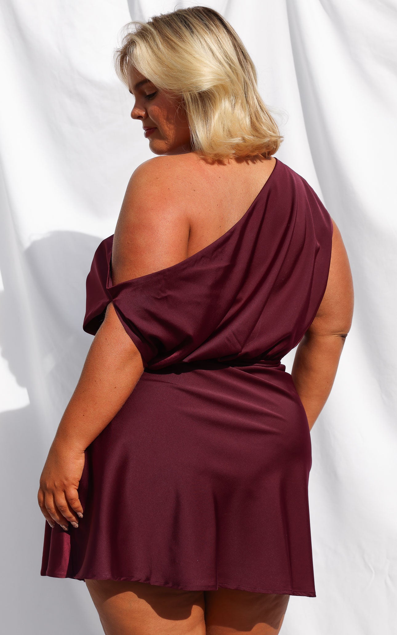 Martisha Mini Dress - Wine Plum