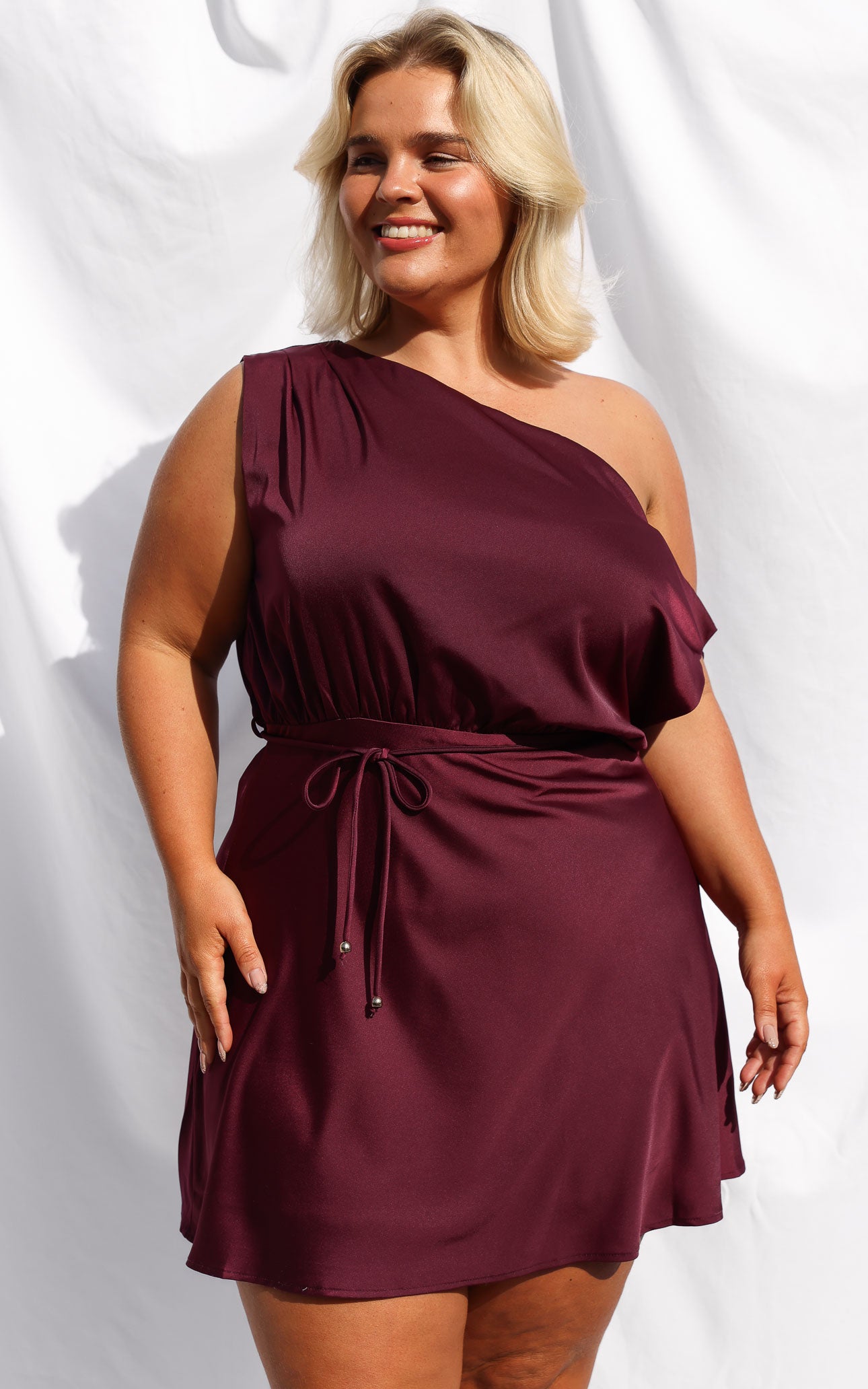 Martisha Mini Dress - Wine Plum