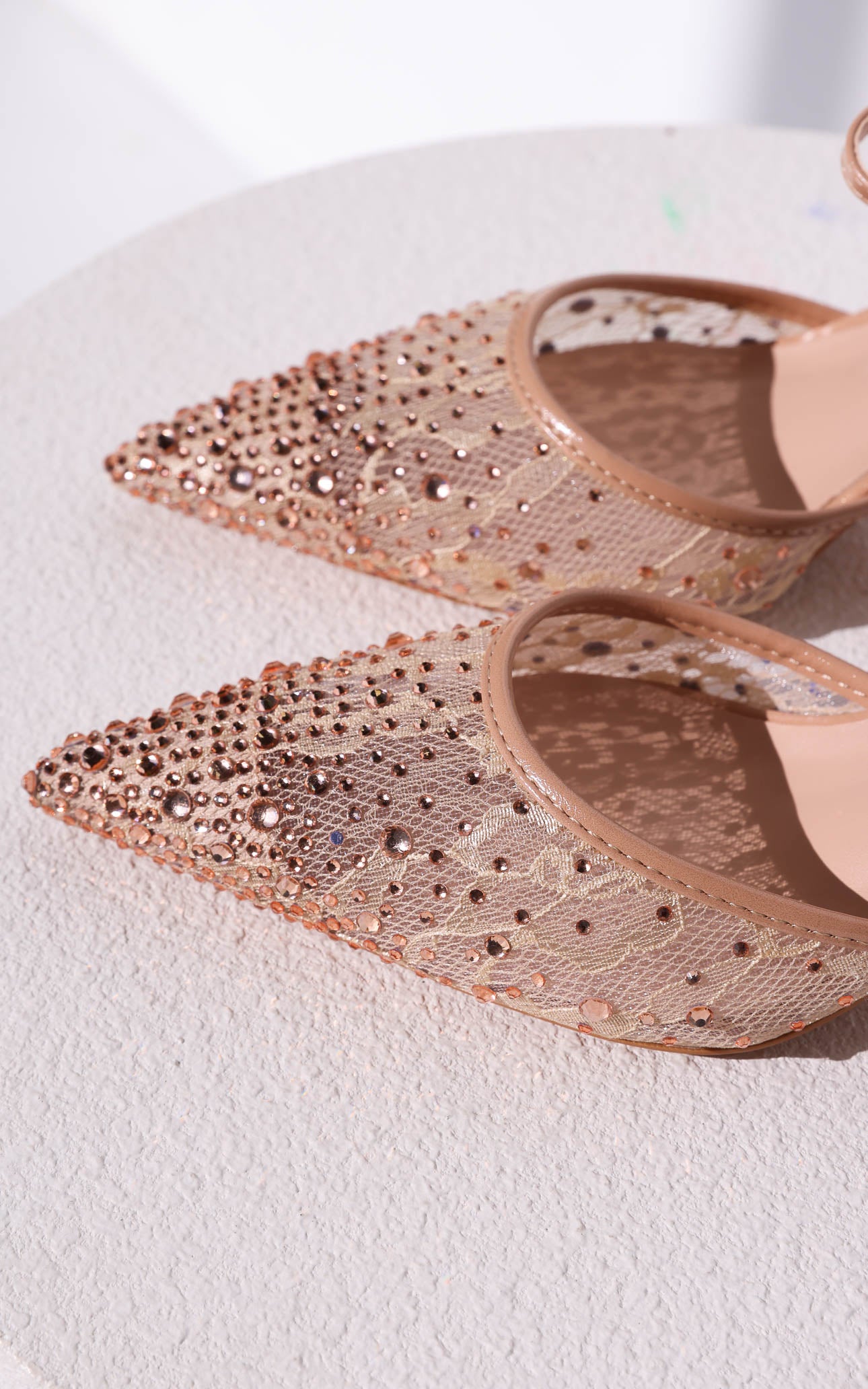 Matilda Heels - Nude Rhinestone