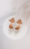 Matilda Heels - White Iridescent Rhinestone