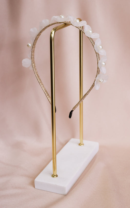Meadow Headband - Matte Flower Pearl