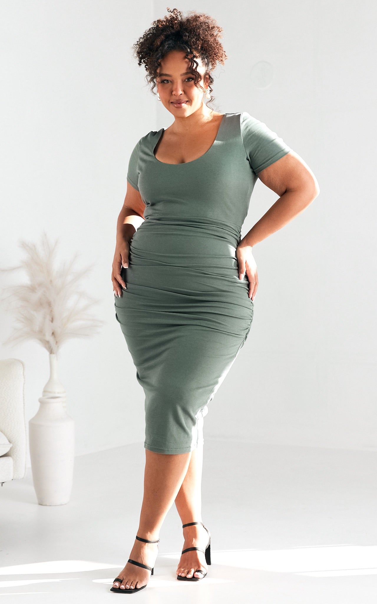 Mercedes Midi Dress - Sage