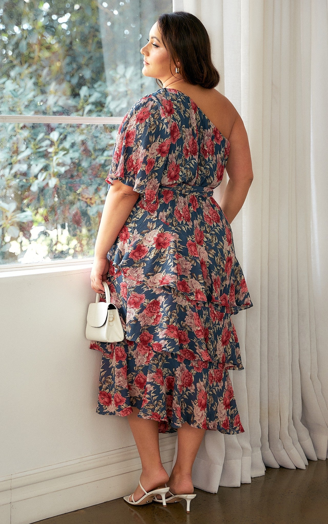 Mikko Midi Dress - Navy Floral