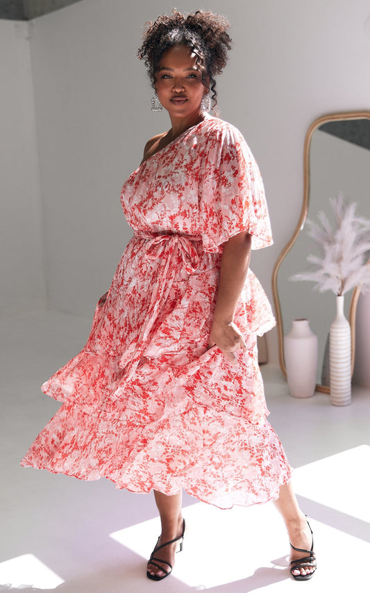 Mikko Midi Dress - Floral Pink