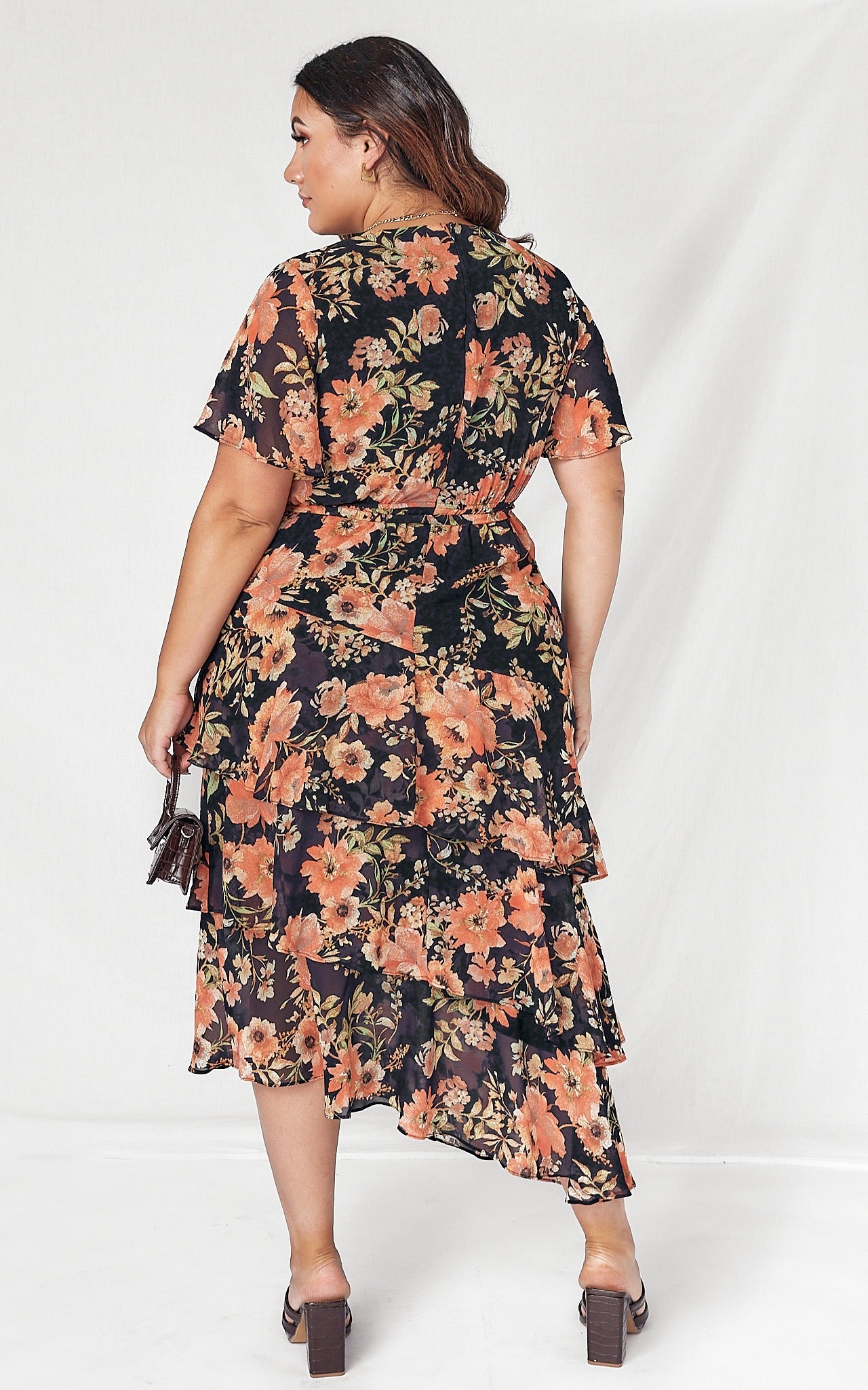 Mila Dress - Black Navy Floral