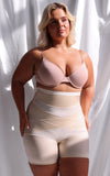 Millie High Waisted Side Boning Shapewear Control Shorts - Nude