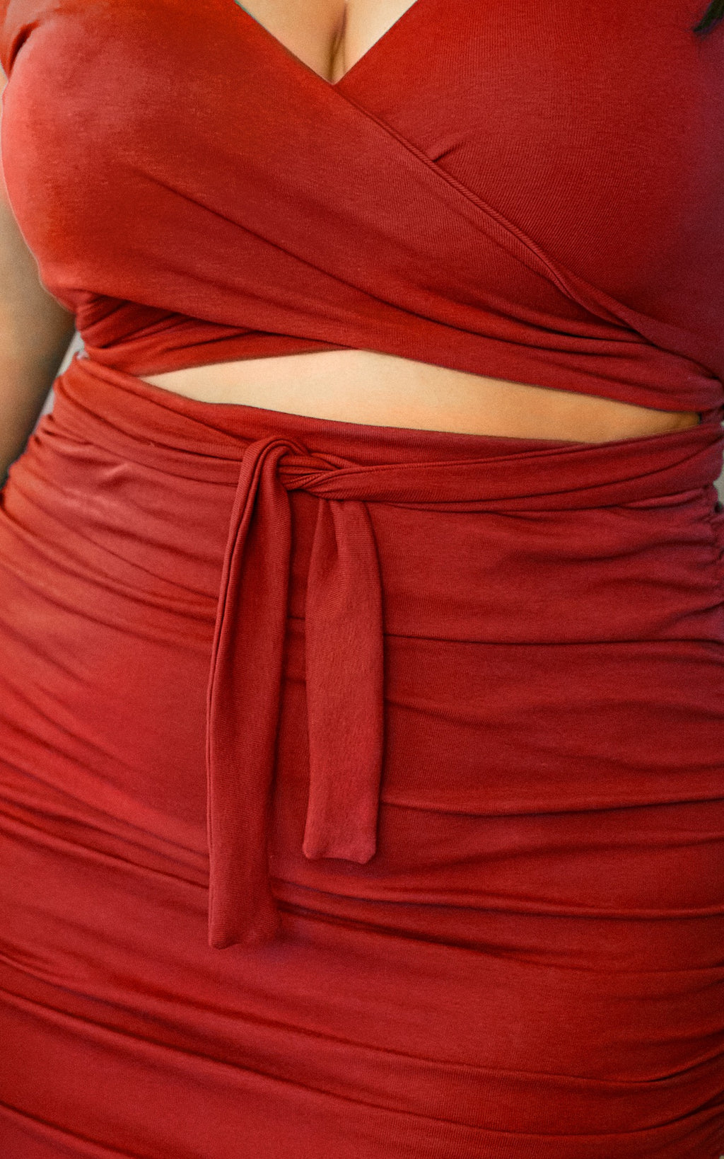Mimi Sleeveless Midi Dress - Red